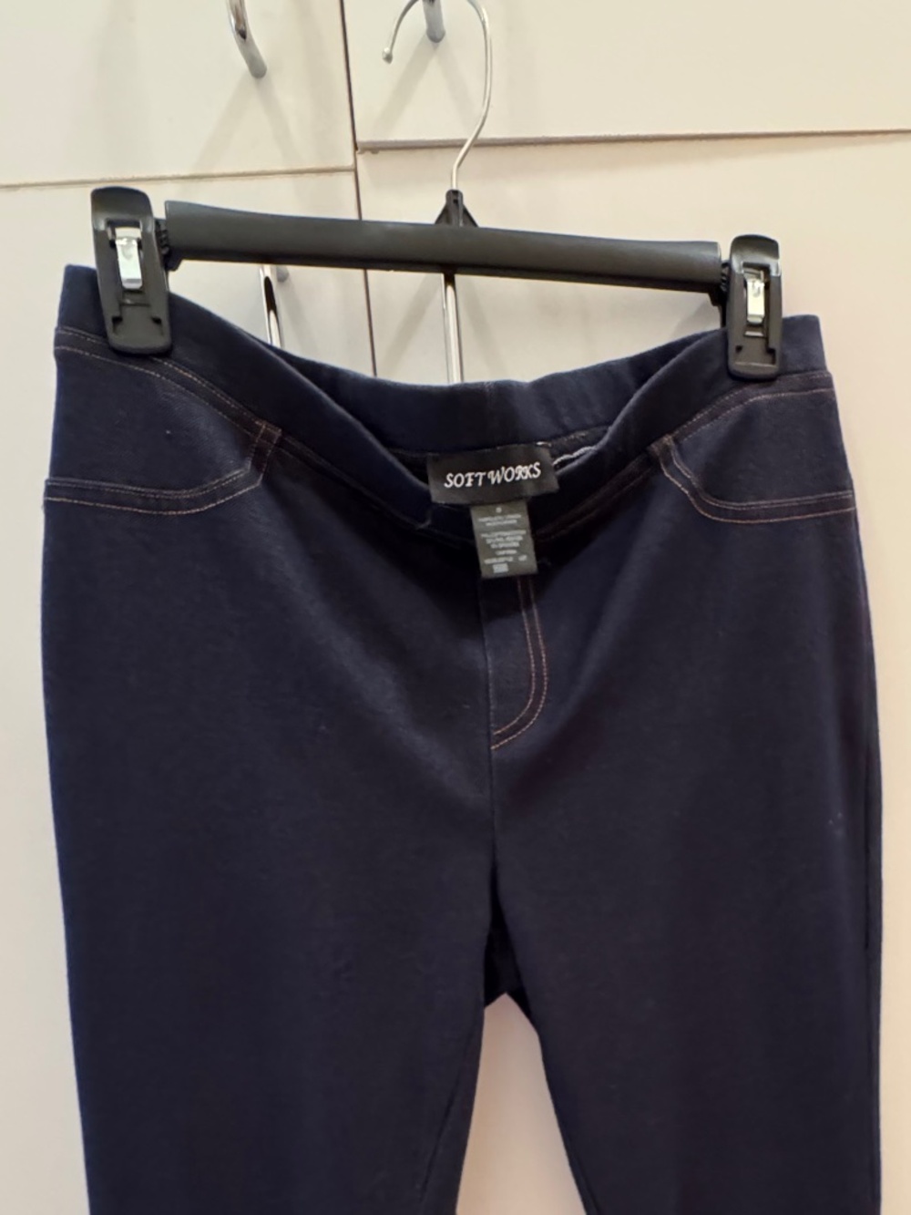 SOFTWORKS denim leggings size 8